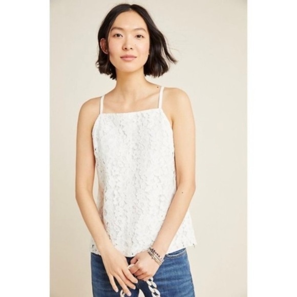 Anthropologie Tops - nwt ANTHROPOLOGIE blanche lace tank white floral size small